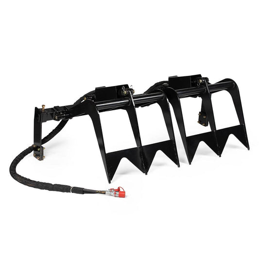 Titan 72inches 84inches Bolt-On Grapple Loader Bucket Attachment Adjustable 1/2inches Steel