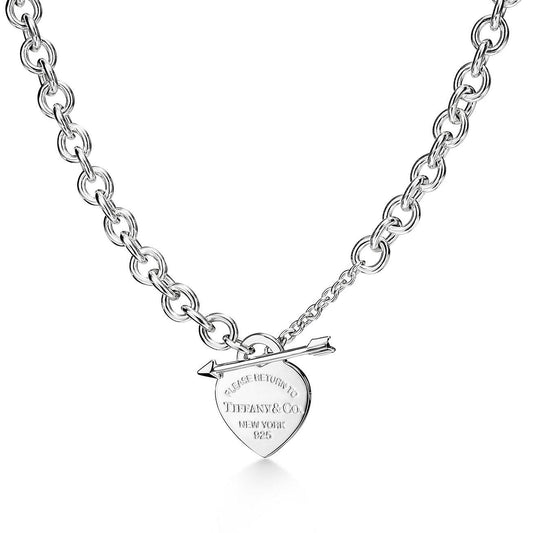 To Tiffany Lovestruck Heart Tag Necklace In Silver