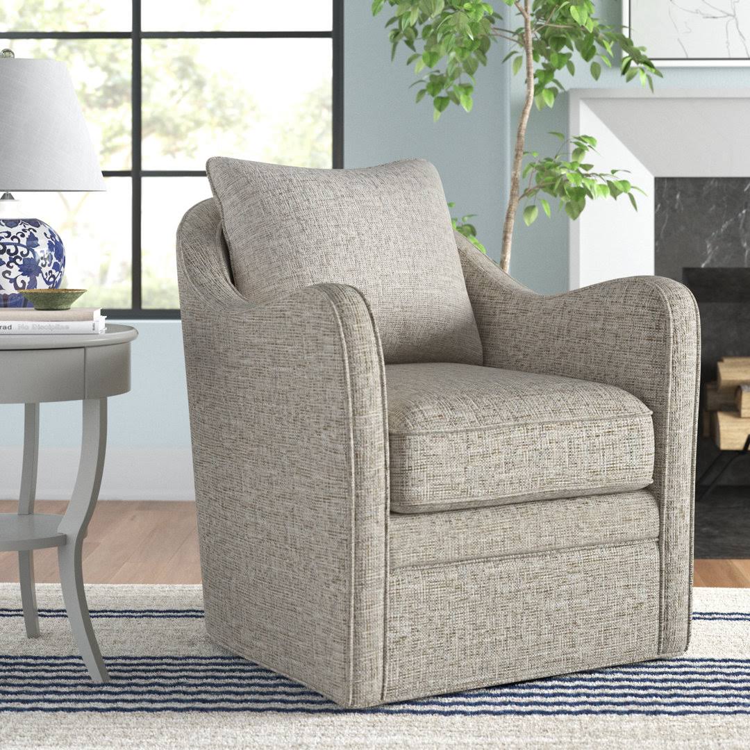 Upholstered Wide Swivel Arm Chair  Upholstery