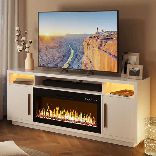 70 Media Console Tv Stands With Electric Fireplace