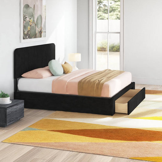 Tufted Upholstered Storage Panel Bed