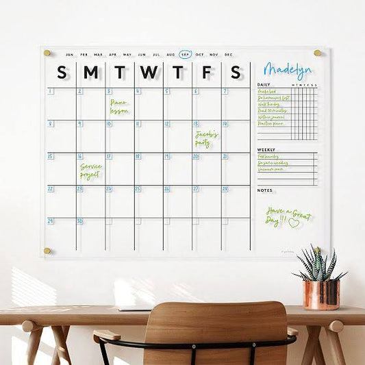 Acrylic Calendar With Chore Charts