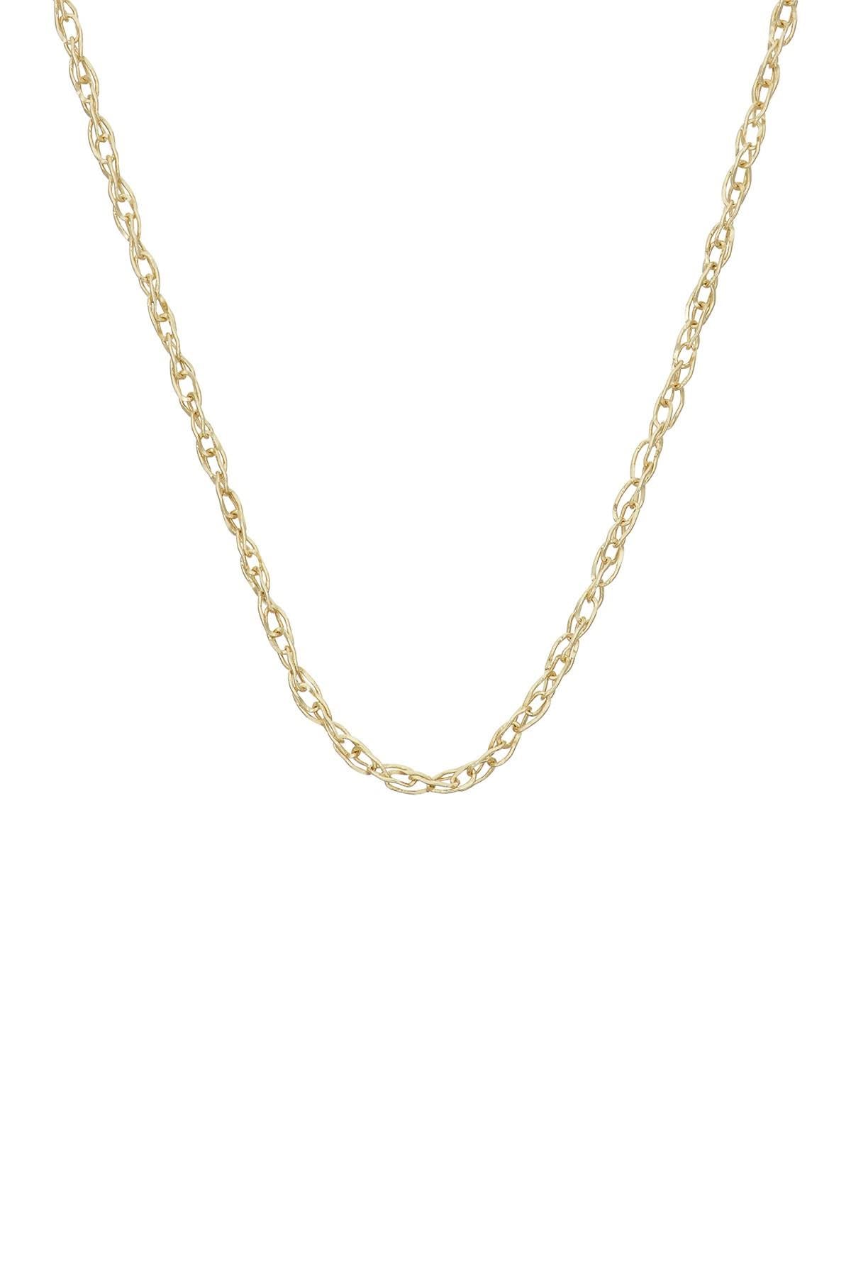 14k Gold Cable Chain Necklace 18