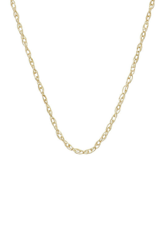 14k Gold Cable Chain Necklace 18