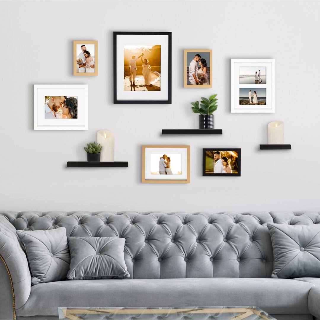 10 Piece 11 X 14 Beveled Gallery Wall Set Frame