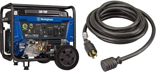 9,500-W Portable Gas Generator With Remote Start & 20 Ft Power Cord