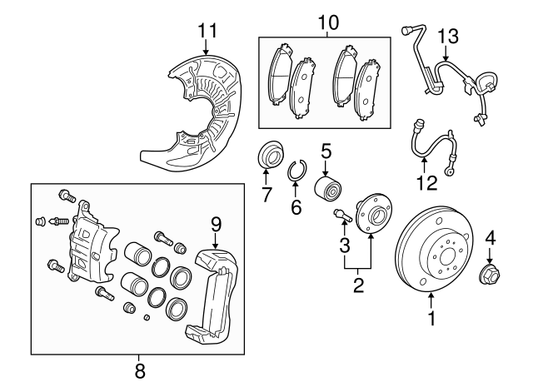 43512-0e030 Disc Brake Rotor 2010