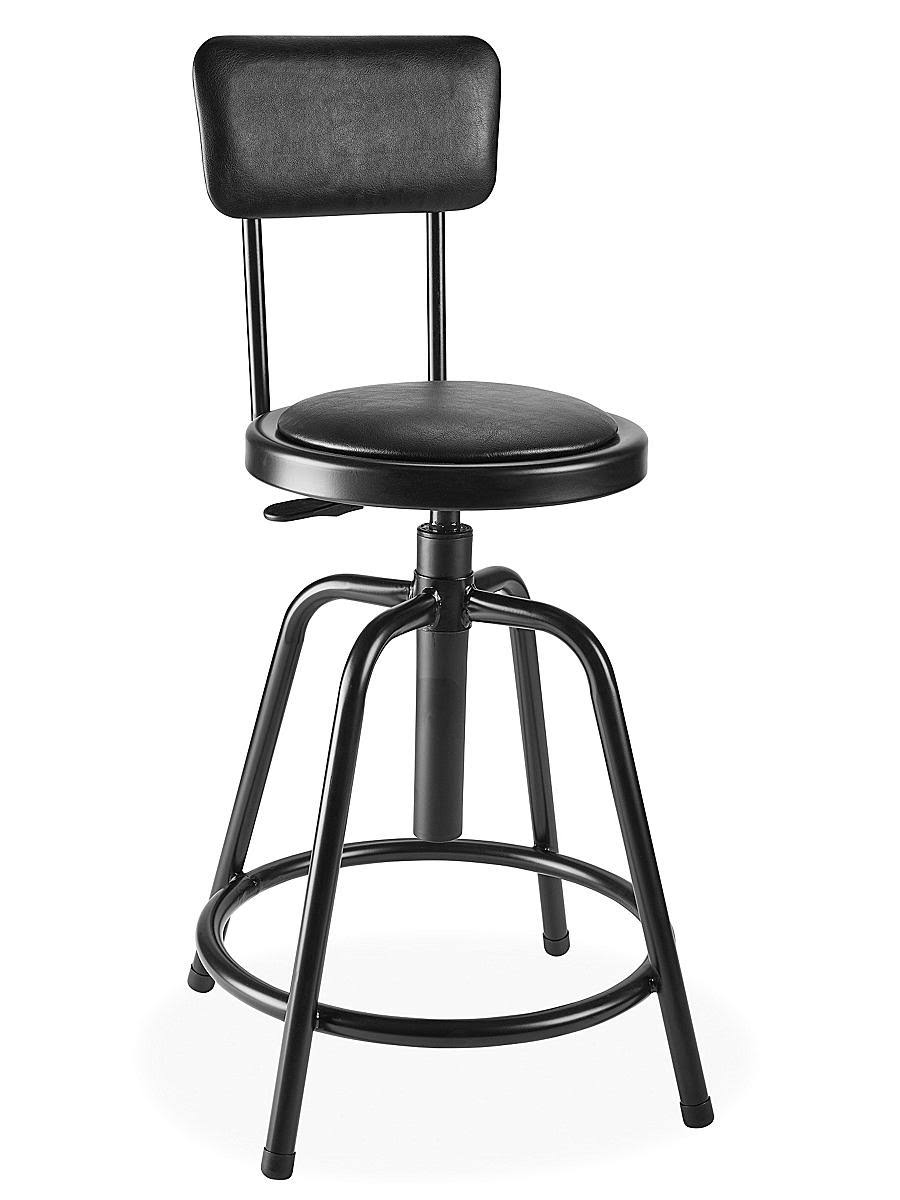 Swivel Shop Stool With Backrest