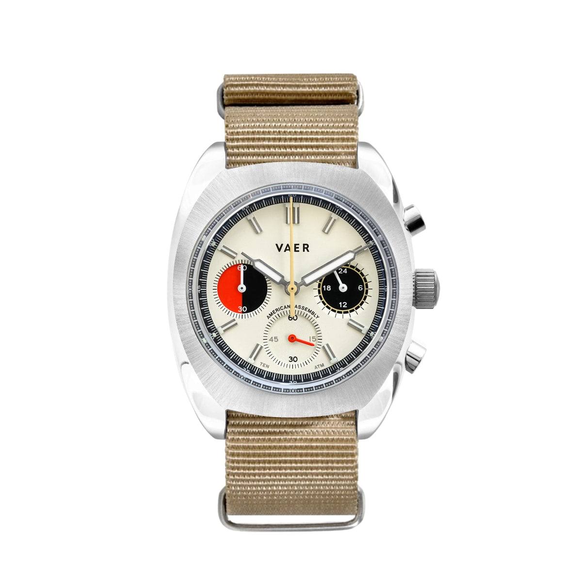 Watches Mens R1 Usa Racing Chronograph Cream 38mm