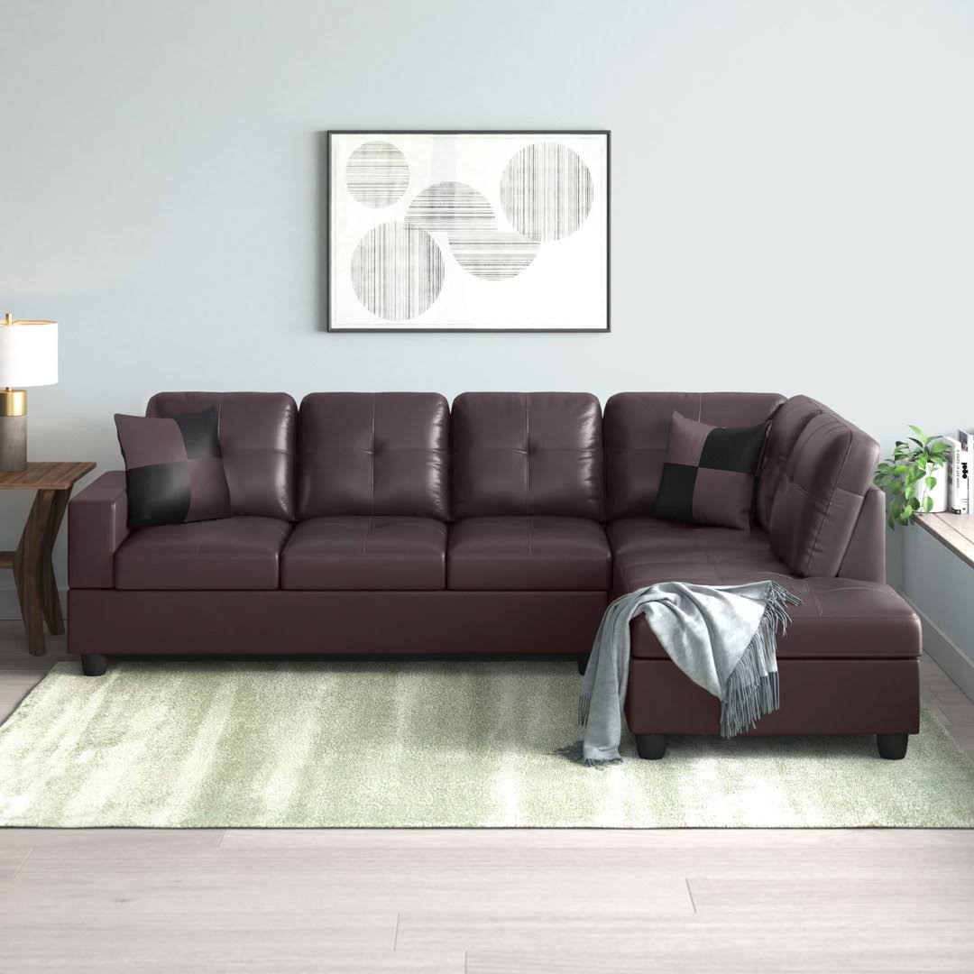 103.5 Wide Faux Leather Sofa & Chaise  Orientation