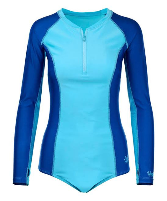 Womens Long Sleeve Swimsuit Certified Upf 50+