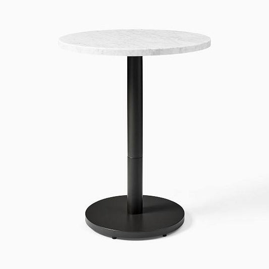 White Marble Bistro Table Round