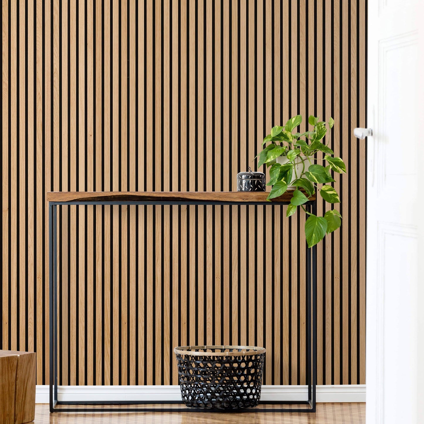 Acoustic Slat Wood Wall Panels | Luxury Wood Wall Paneling - 94.49 X 25.2 (240cm X 64cm)