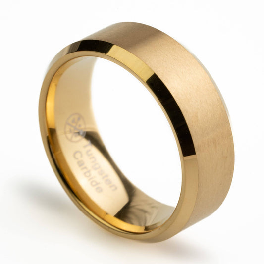 The Executive Ring 14kt Gold Plated Tungsten Carbide