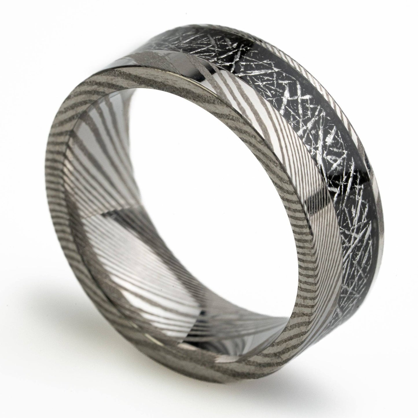 The Elemental Ring Damascus Steel