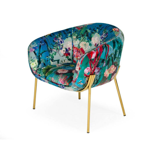 30cm Wide Velvet Barrel Chair