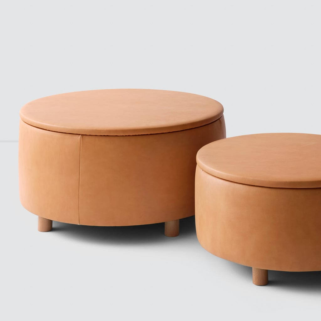 Torres Leather Storage Ottoman