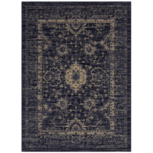 7x10 Vintage Tufted Distressed Area Rug Indigo -