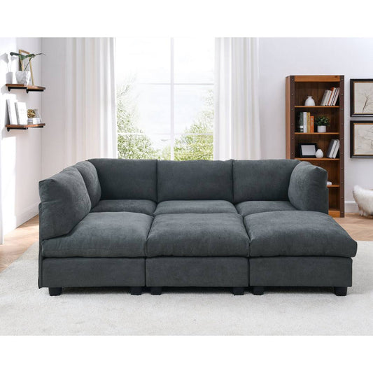 93 Wide Modular Corner Sectional With Ottoman Latitude Run