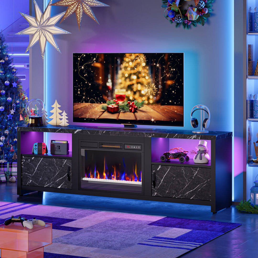 ® Brahma Led Fireplace Tv Stand For 75 Inch Tv