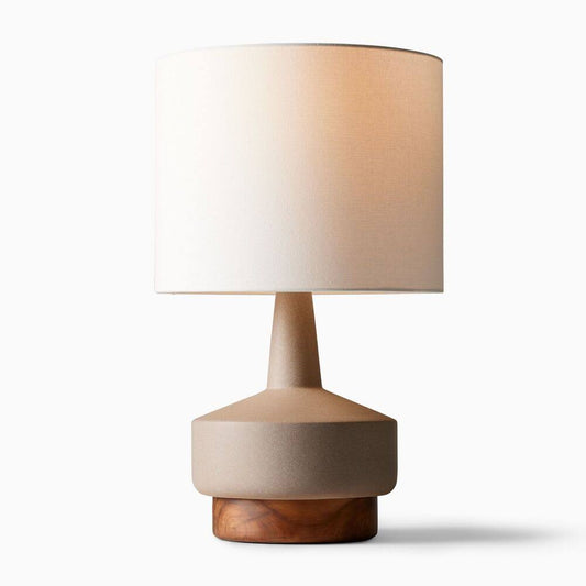 Wood And Ceramic Table Lamp