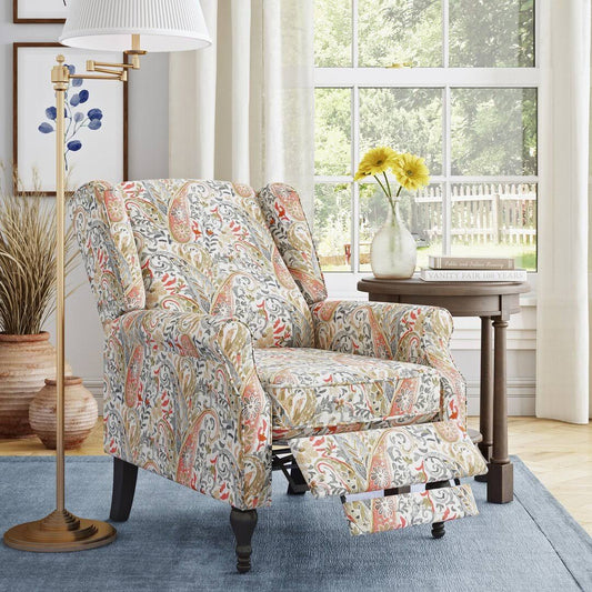 29.5 Wide Manual Wing Chair Recliner  Fabric